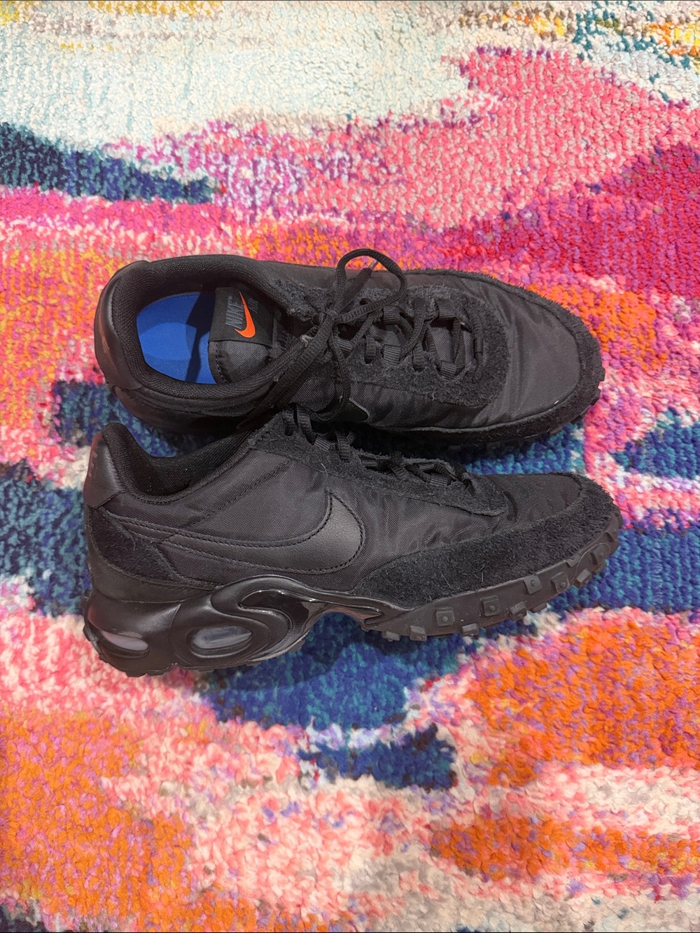 Nike Black Air Max Waffle Shoes Men